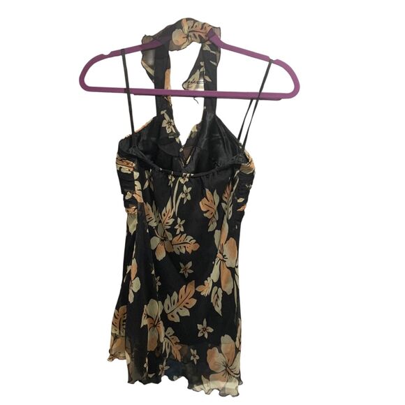 Vintage Spense Womens Y2K Fairy Babydoll Silk Halter Top S Romantic Floral Boho - Picture 5 of 5